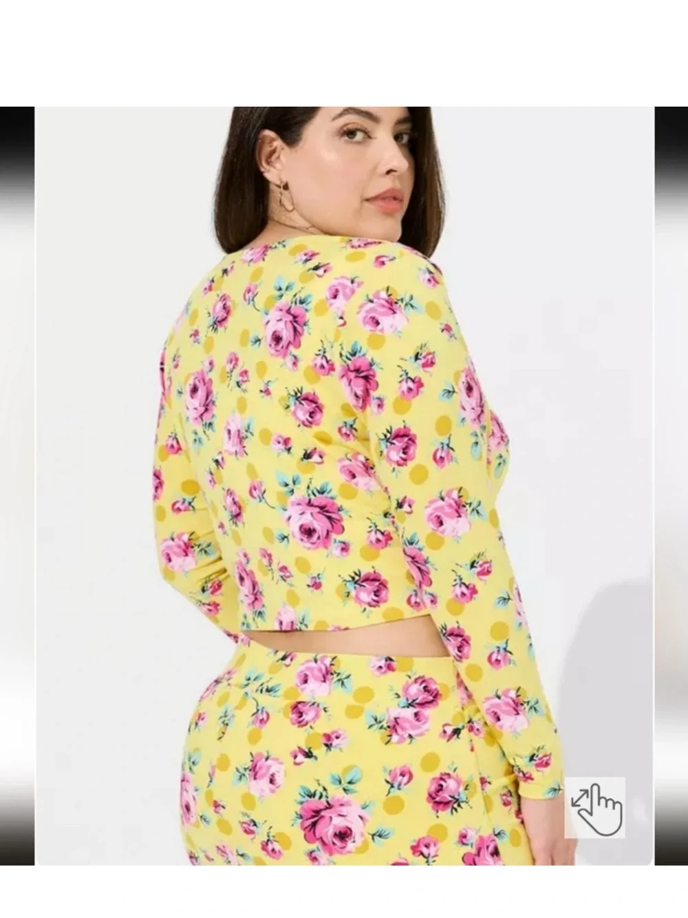 Betsey Johnson x Torrid Yellow Floral Polka Dot Matching Skirt Set